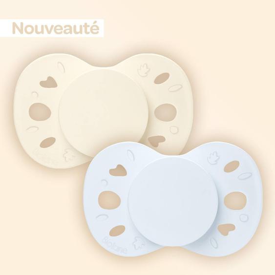 Sucette Anatomique Essentielle - 0-6 Mois - Lot De 2 Bleu + Beige