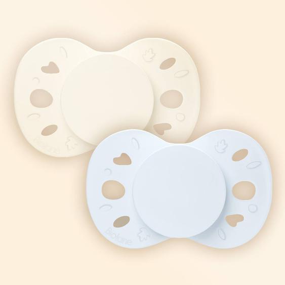 Sucette Anatomique Essentielle - 6-18 Mois - Lot De 2 Bleu + Beige
