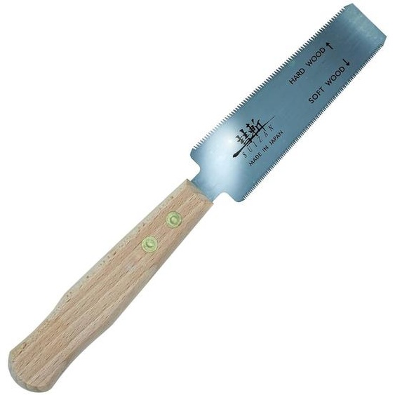 SUIZAN Scie japonaise double tranchant 120 mm pour la coupe du bois