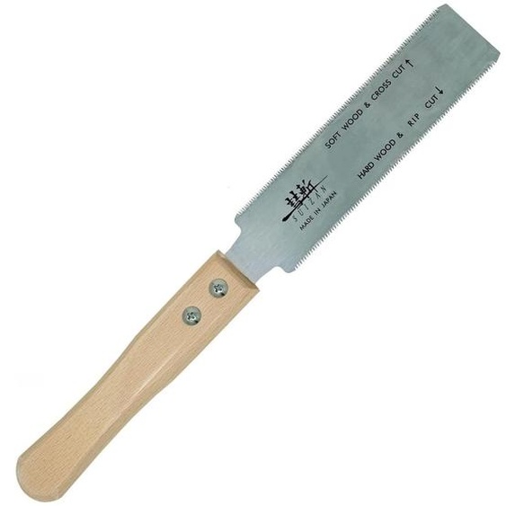 SUIZAN Scie japonaise Ryoba 150 mm à double tranchant pour le bois