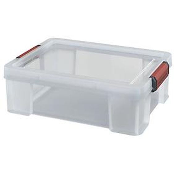 SUNDIS Bac avec couvercle à clips 9 L Clip & Store, coloris transparent