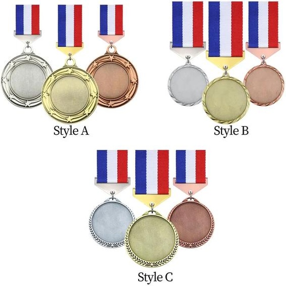 Sunnimix Trophée de prix de participation en alliage de zinc de noix de coco vierge pour les événements de football, les jeux, la fête de baseball, le cadeau de prix, 3 pièces