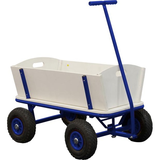 Sunny Billy Chariot De Jardin, Bois - Bleu - 94X61X97Cm/100 Kilos Max | 4 Roues