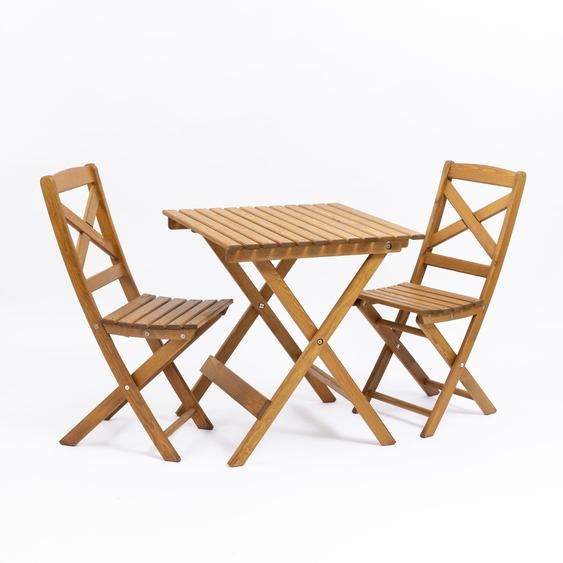 SUNRISE (LOTUS) Set de table dextérieur, miel, table + 2 chaises