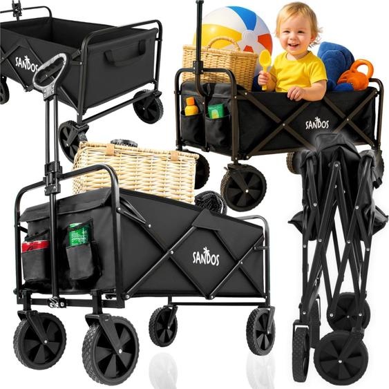 Sunshine Strandbuggy noir remorque de plage pliable pour touristes 100kg