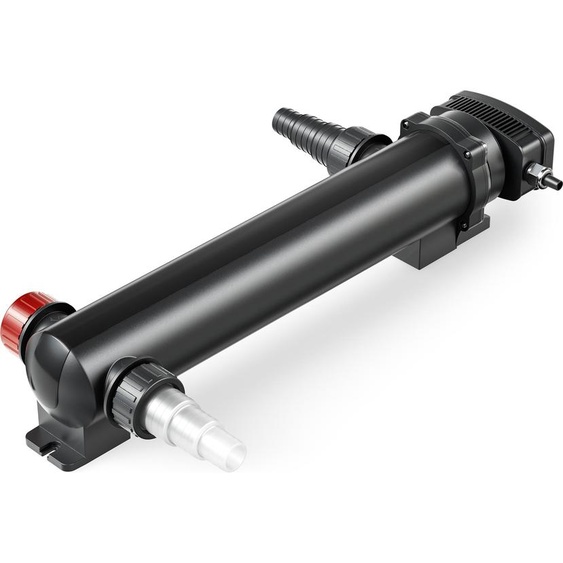 SunSun CUV-324 Stérilisateur Clarificateur de bassins ou d’étang - débit max. 5000 l/h - avec Lampe rayons UV-C 24 W + Miroir inox - pour Poissons et plantes aquatiques - Cours d’eau en hélice