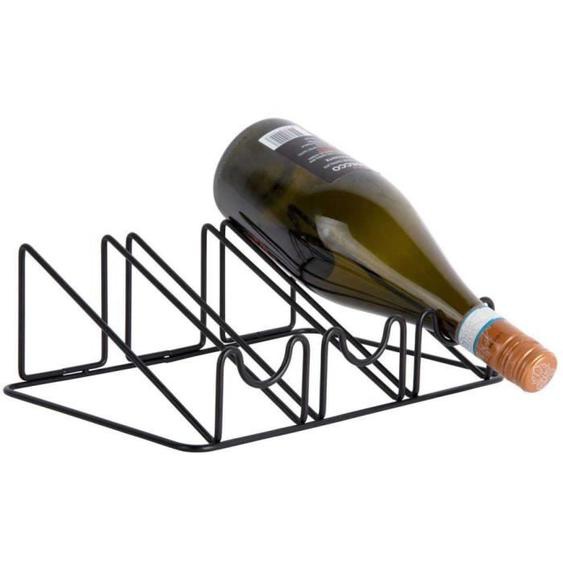 Support à bouteilles - Wired - noir - métal - 28cm - 19,50cm