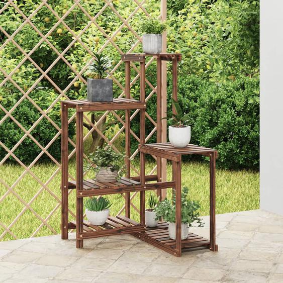Support à fleurs 62,5x61,5x101,5 cm bois massif de sapin