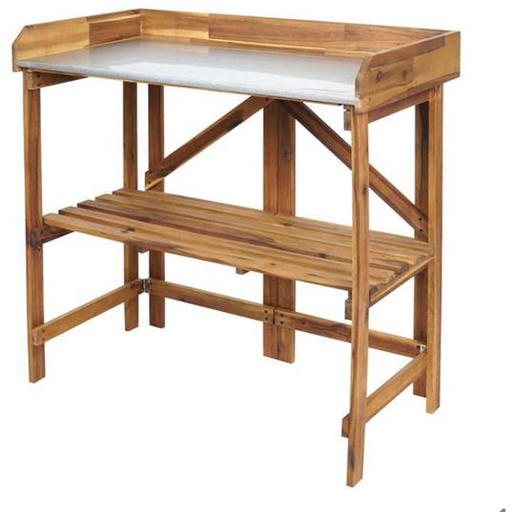 Support a plantes table a fleurs etagere pliable pour exterieur 89x86x44 cm en bois d acacia marron 04_0008568
