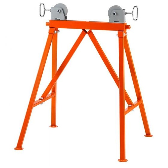 Support à roulettes avec tête à roulettes - capacité de charge 1134 kg - support à roulettes #45 - support à roulettes en acier - 5 à 91 cm - support de support - support de travail - support de montage - Convient pour lentretien de la tuyauterie ou la