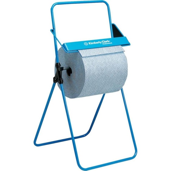 Support au sol pour grands rouleaux, métal, bleu