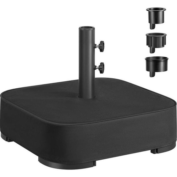 Support carré pour parasols de 1,5 à 3 m de diamètre, noir