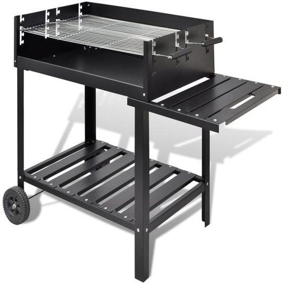 Support de barbecue au charbon de bois 2 roues