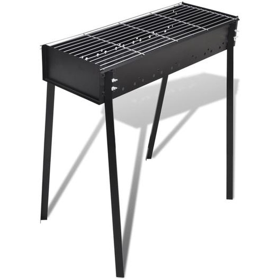Support de barbecue au charbon de bois Carré 75x28 cm