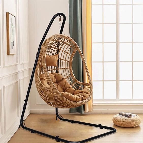 Support de fauteuil suspendu Support de fauteuil suspendu Support de chaise suspendue jusquà 150kg (sans hamac) Noir