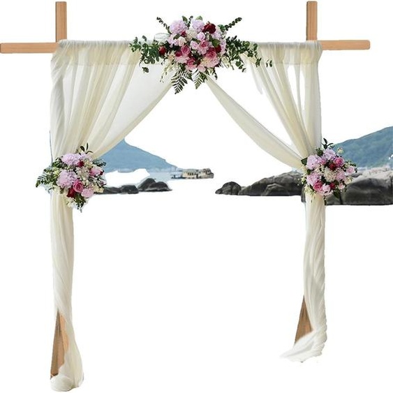 Support de fond, design élégant en bois, polyvalent pour les événements, jaune clair, XXL, jaune clair, XXL