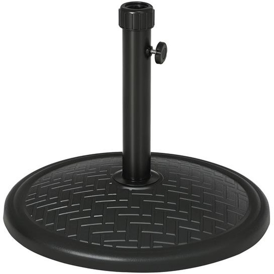 Support de parasol - Base pour parasol, idéal pour le jardin et la terrasse - 14 kg - Pour pied de diamètre 32–38 mm - 46x34 cm - Noir
