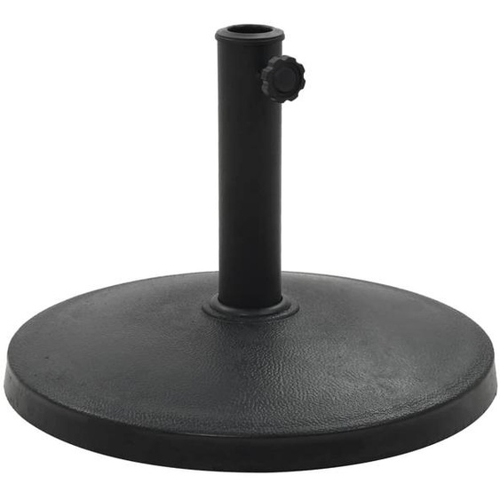 Support de parasol décoratif, rond, en résine, noir, capacité de 10 kg