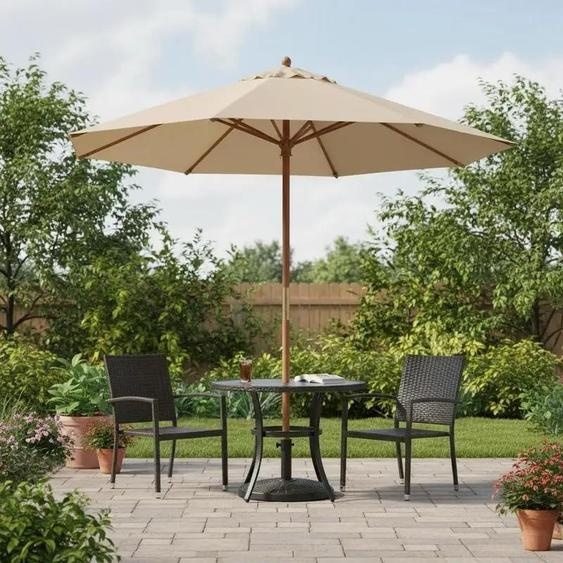 Support de parasol en plastique imitation rotin, 22 lbs