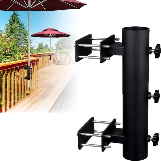 Support de parasol pour bancs - Pince fixe pour terrasse et balcon - Support de parasol pour plage et bateau - Pince de parasol à forte capacité de charge