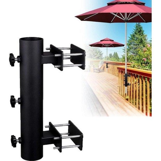 Support de parasol pour bancs - Pince fixe pour terrasse et balcon - Support de parasol pour plage et bateau - Pince de parasol à forte capacité de charge