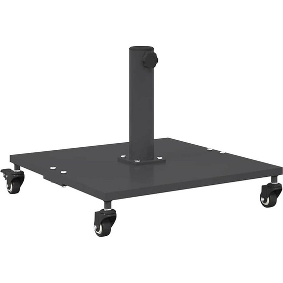 Support de parasol vidaXL, 26,8 kg, gris foncé, carré, réglable