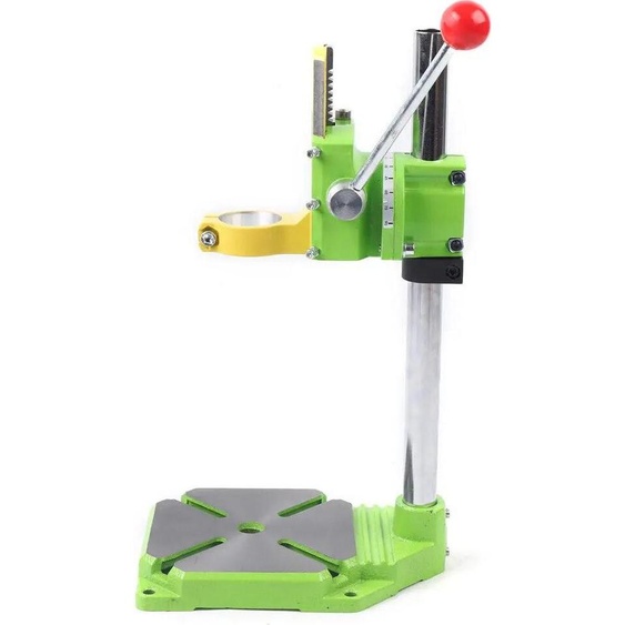 Support de perçage - Support pour perceuse à main - pivotant à 90° - Ø de serrage 38-43 mm - hauteur 49 cm - fonte daluminium/fonte, résistant à la rouille et à lusure - vert