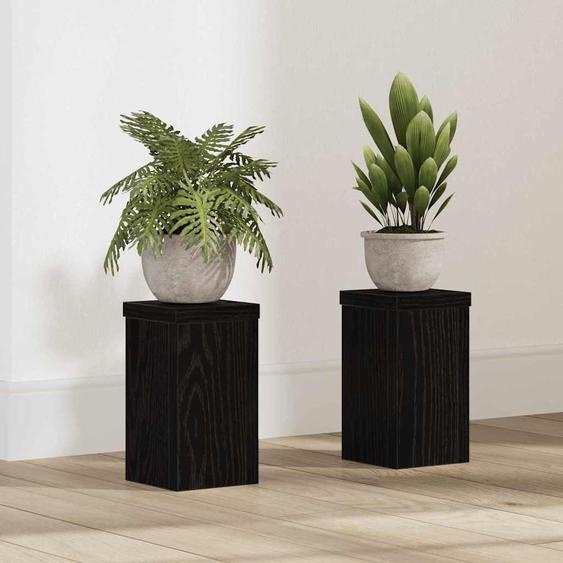 Support de Plante 2 pcs Chêne noir 10 x 10 x 18 cm
