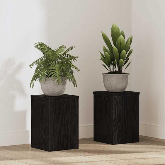 Support de Plante 2 pcs Chêne noir 20 x 20 x 30 cm