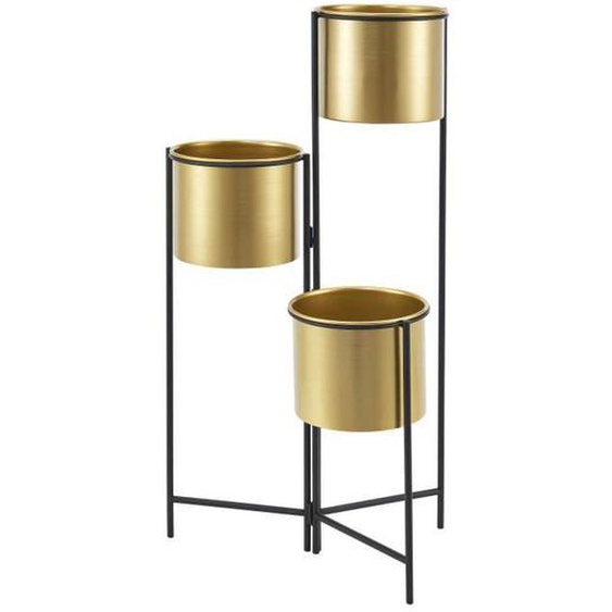 Support de plante (a 3 cache pots) haasdonk laiton noir