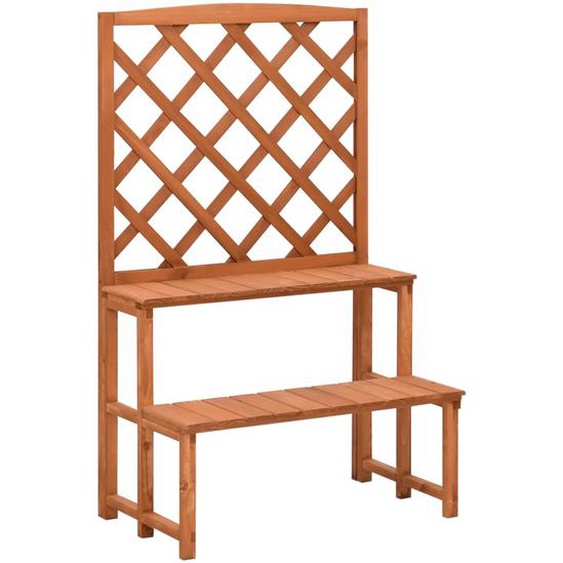 Support de plantes et treillis 70x42x115cm Bois de sapin massif