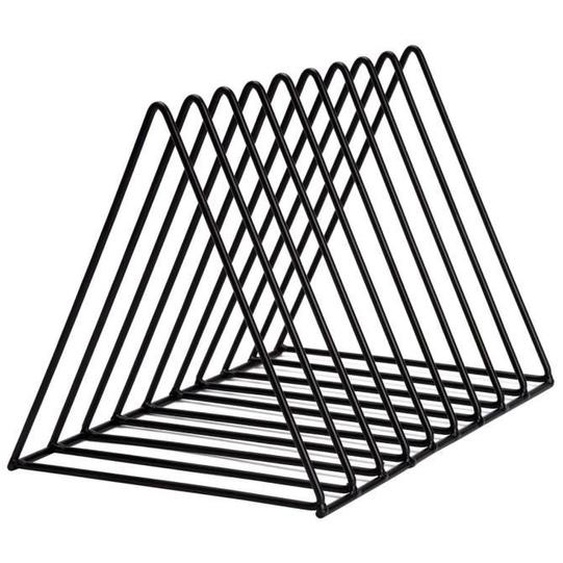 Support de rangement pour disques vinyles - 9 emplacements - Pour un bureau, une étagère Noir