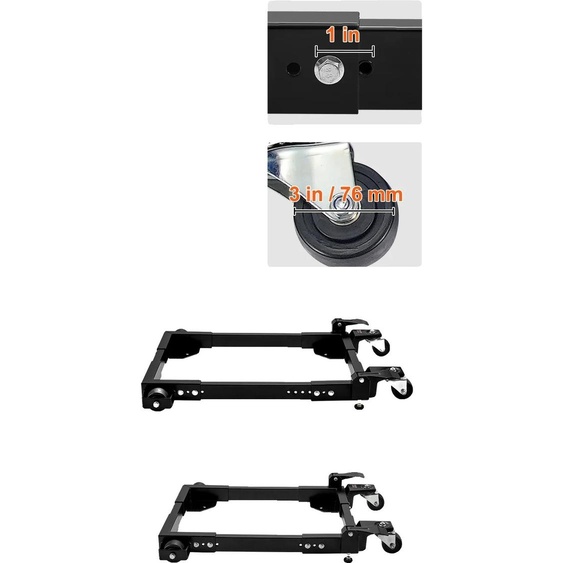 Support de réfrigérateur pour machine à laver, socle mobile robuste, taille réglable, 1500 livres