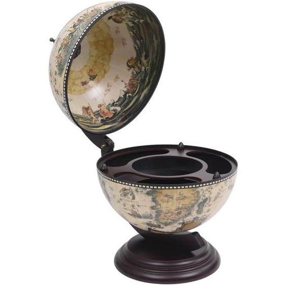 Support de vin globe de dessus de table Bois deucalyptus Blanc