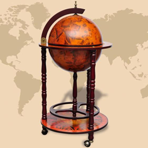 Support de vin sous forme de globe Bois deucalyptus