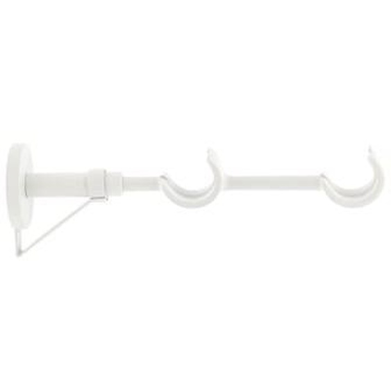 Support double en métal Premium D28 extensible 115-250 mm blanc mat