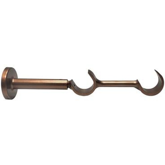 Support double ouvert extensible cuivre vieilli D28 mm