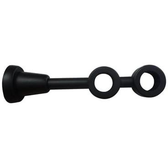 Support fixe double bois noir mat L130-200 mm Ø28 mm