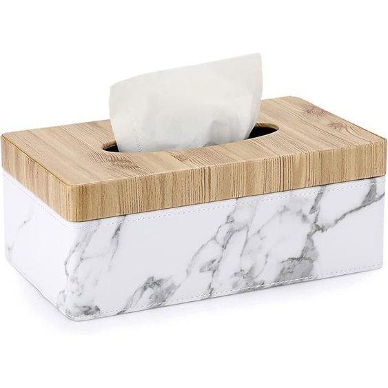 Support, housse de mouchoirs pour la maison, boîte à serviettes pour la maison ou le bureau, marbre blanc