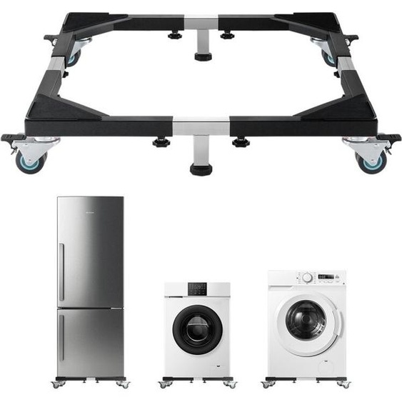 Support mobile pour réfrigérateur - Base réglable 58-93cm - Chariot pour meubles avec capacité de 540kg - Idéal pour la maison et la cuisine