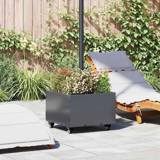 Support Parasol avec bac à fleurs Anthracite 45 x 45 x 45 cm