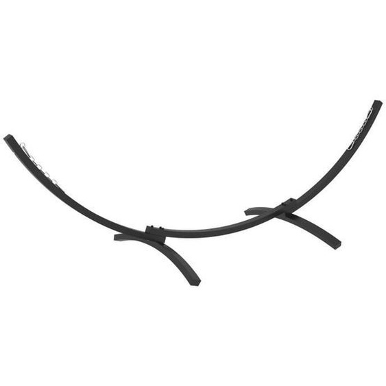 Support Pied de hamac Outsunny Structure Robuste métal époxy, longueur 360 cm pour hamacs de 270 à 330 cm, gris