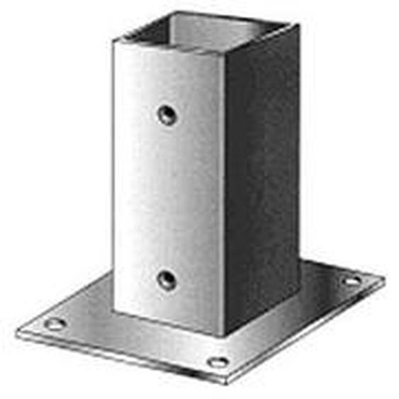 Sud Bois - Support pied de poteau bois 120x120 / 12x12 à fixer galvanisé à chaud
