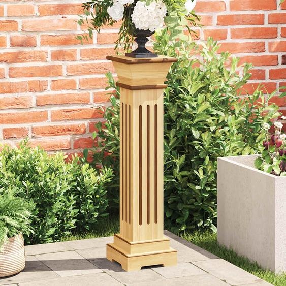 Support pilier carré à plantes Bois clair 17x17x66 cm MDF