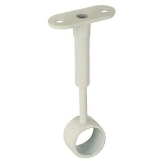 Support plafond rond réglable - CIME - CQ.14048.1 - Zamak blanc - Pour tube 19 mm - Visserie fournie