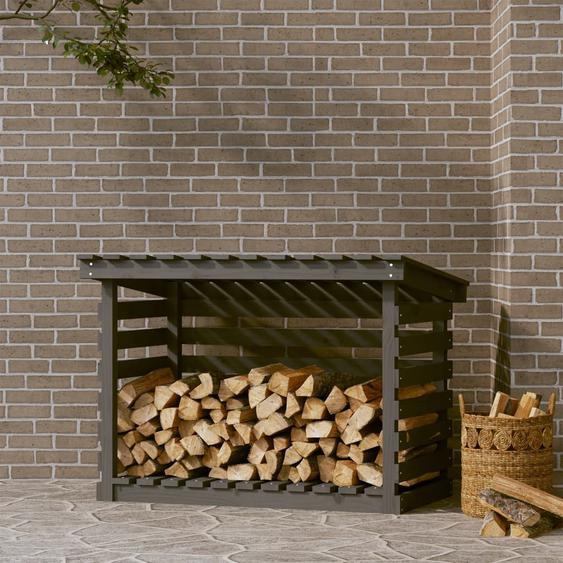 Support pour bois de chauffage Gris 108x73x79 cm Bois de pin