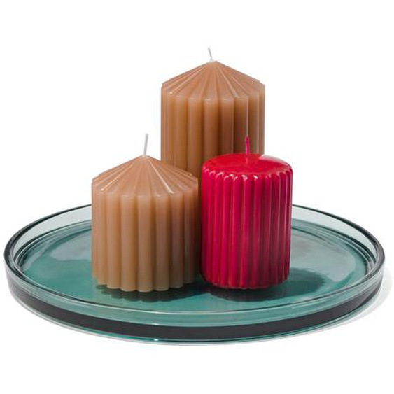 Support Pour Bougies Ø25x2 Vert Verre (transparent)