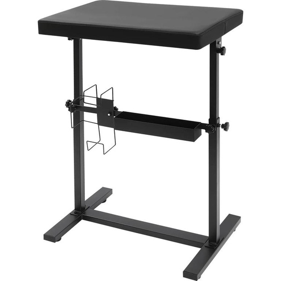 Support pour bras de tatouage - Support réglable en hauteur - Coussin rembourré enPolyuréthane- 60 × 40 × 6 cm - Charge maximale : 50 kg - Compartiment de rangement - Noir