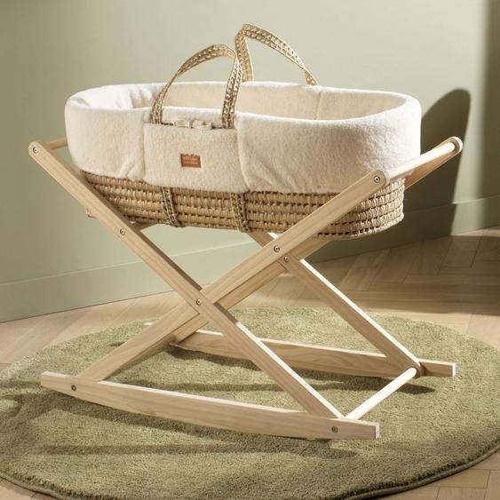 Support Pour Couffin Bébé En Bois De Pin Naturel - Basculant Ou Fixe - Petit Mobilier Marron