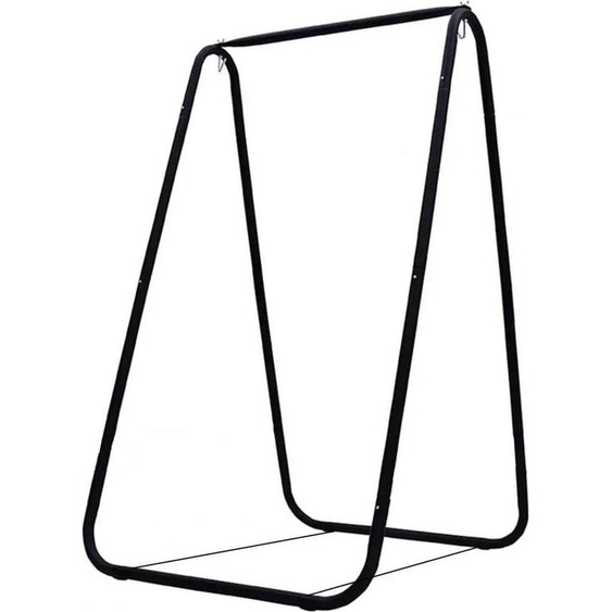 Support pour fauteuil suspendu, cadre métallique robuste, design peu encombrant, noir